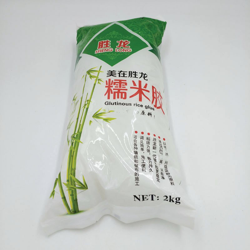 Manufacturer Sells Glutinous Rice Glue Base Film Wallpaper Wall Covering Adhesive Glue Wet Glue 2kg Pack