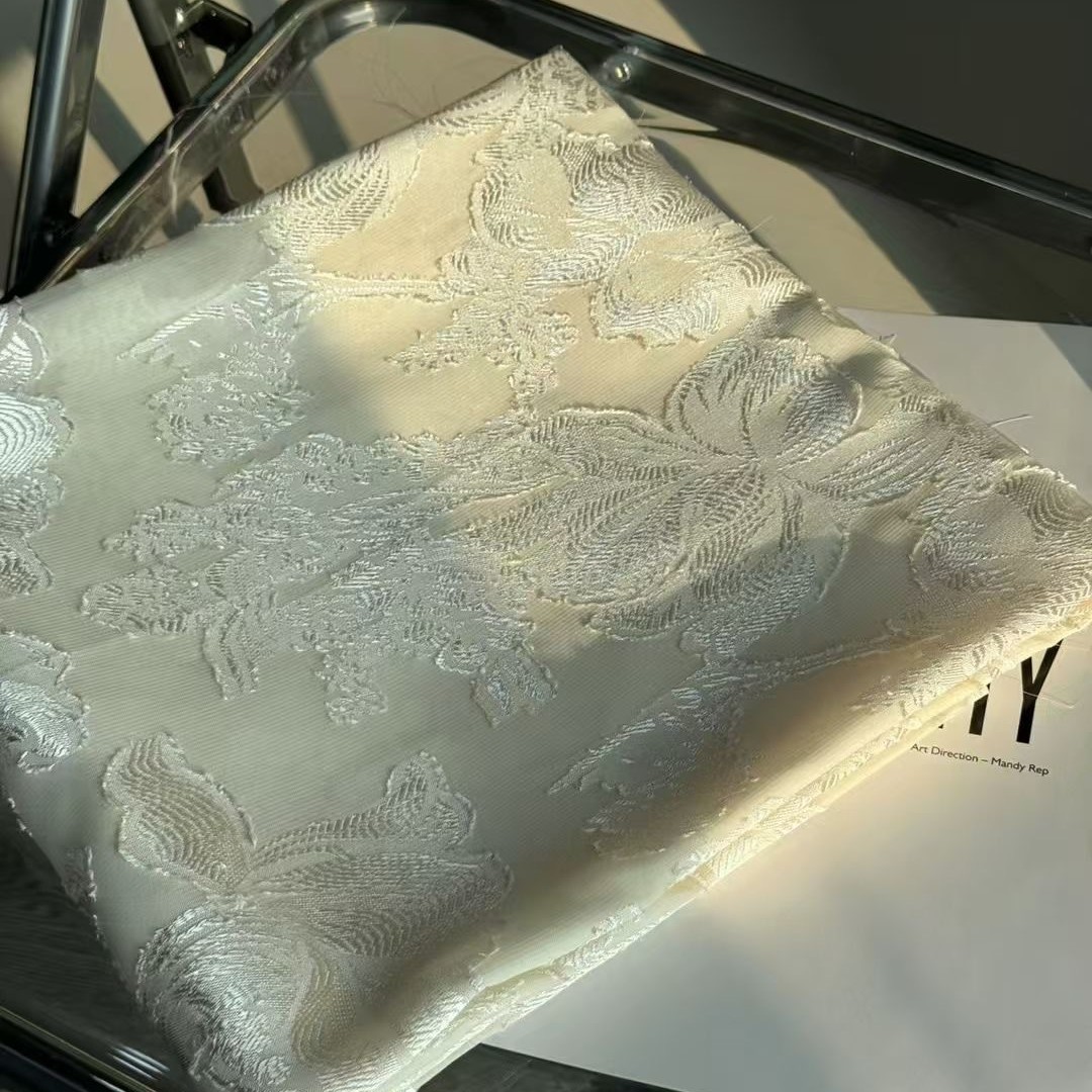 Factory Direct Sales 2025 Spring and Summer Full Polyester Cut Flower Colorful Stereo Flower Women's Skirt Fabric Digital Printing