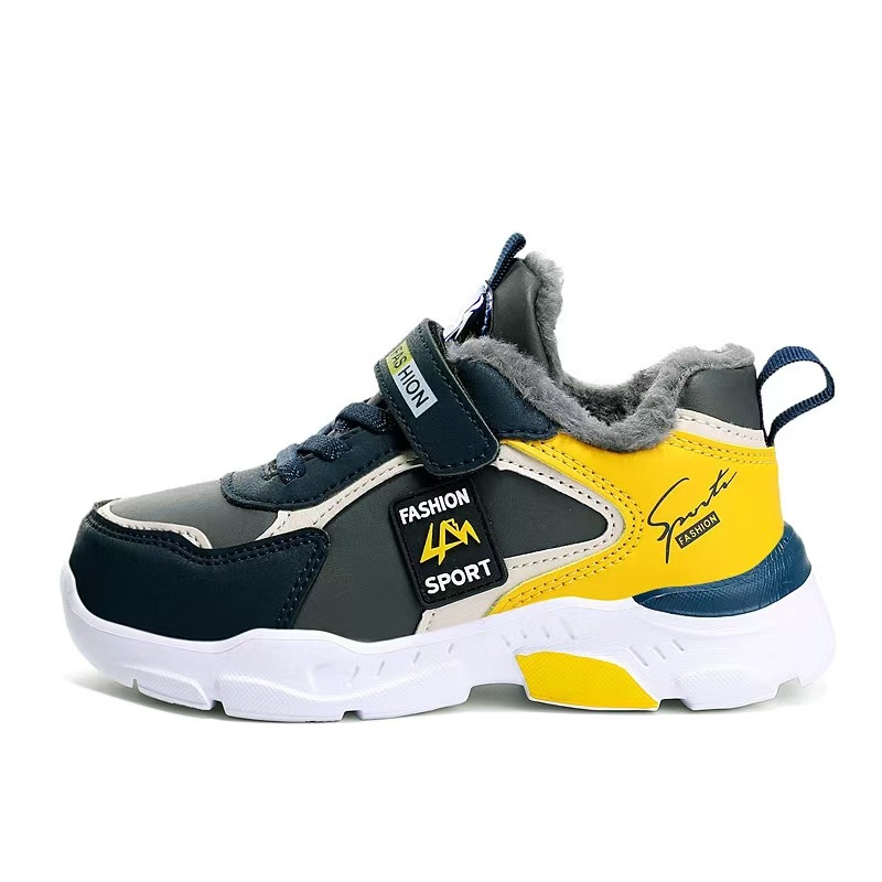 Мужские хлопковые туфли 2026 осень-зима детская обувь водонепроницаемая средняя и большая размеры спортивные туфли для мальчиков