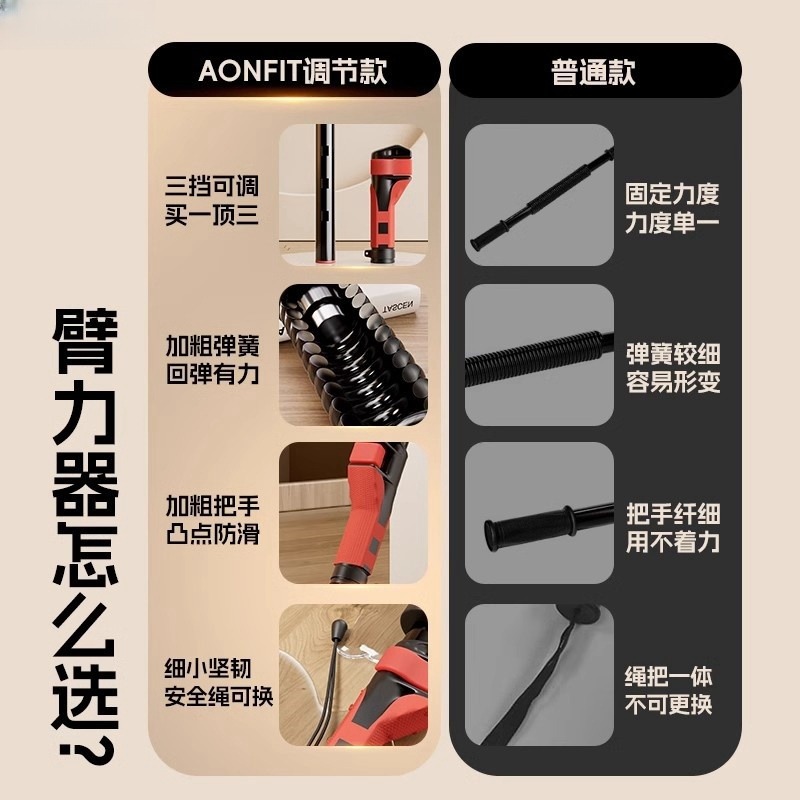 Arm Strength Stick Men's Adjustable Spring Arm Strength Training Arm Strength Grip Chest Muscle Training Fitness Equipment Home