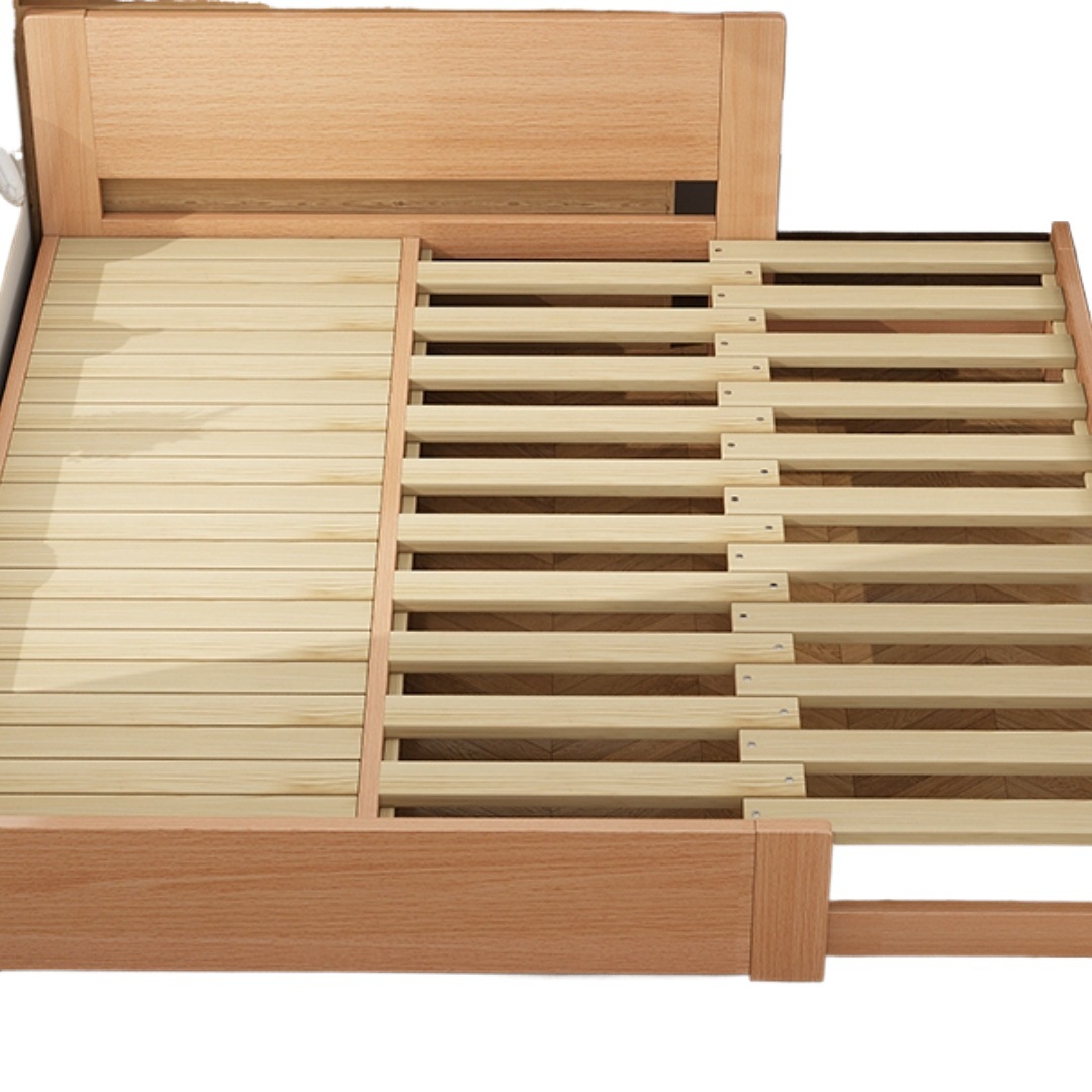 Xuanran Solid Wood Pull-Out Bed Push-Pull Folding Stretch Sofa Bed Multi-Functional Pull-Out Bed Picture Album Type Others