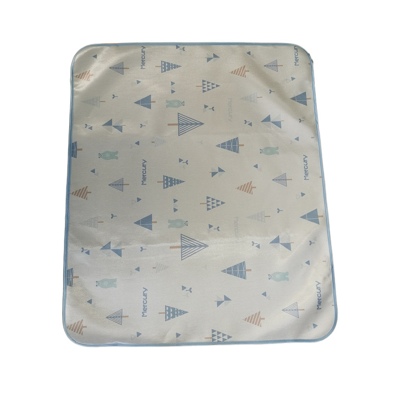 Ice silk printed mat Indian tent four seasons summer cool floor mat cartoon folding soft mat machine washable fabric wholesale