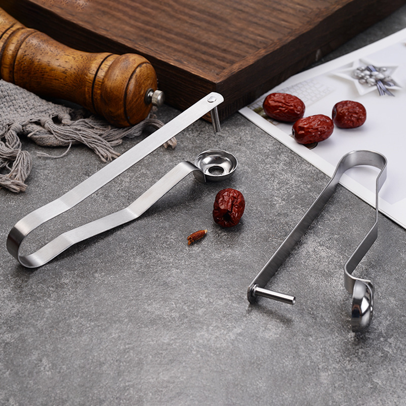 Corer Stainless Steel Red Date Seed Removal Artifact Press Type Household Fruit Jujube Heart Milk Jujube Cherry Corer Wholesale