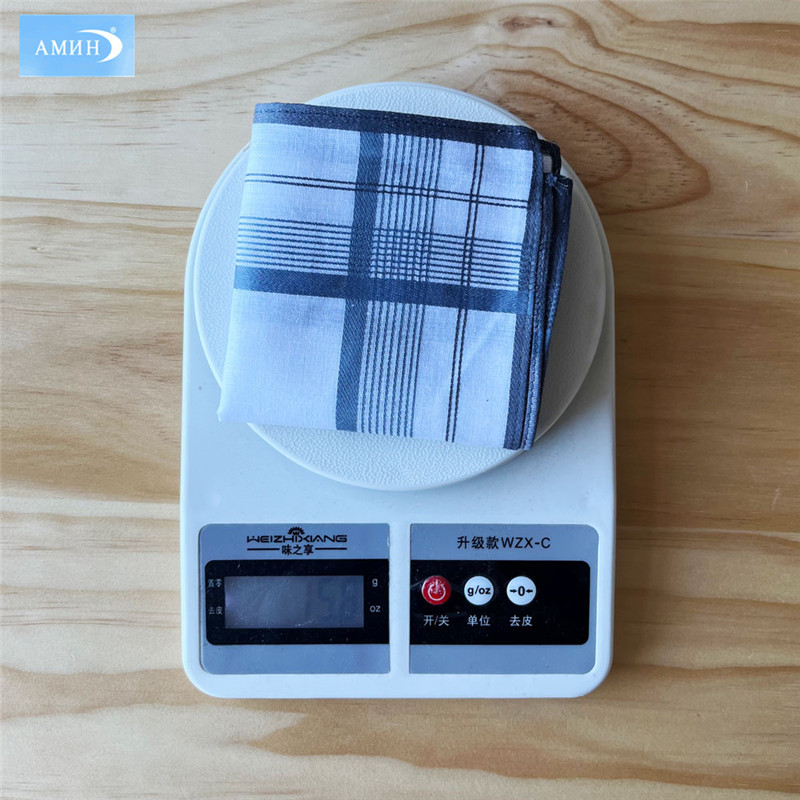 40cm cotton Business Men's handkerchief yarn-dyed satin handkerchief square towel pure cotton white center pocket towel handkerchief