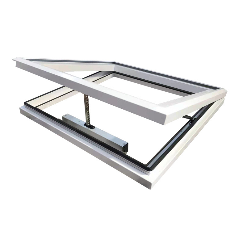 Aluminum Alloy Slanted House Roof Skylight Attic Skylight Glass Ventilation Window Sun Room Basement Breathable Electric Skylight