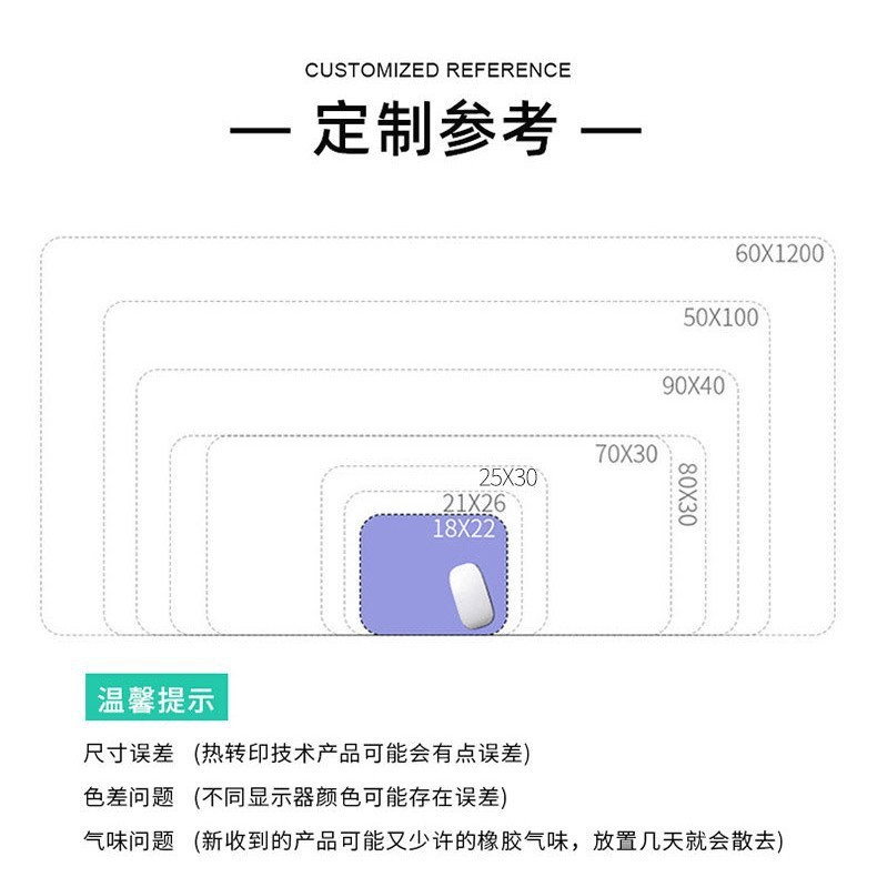 Factory Direct Sales Advertising Mouse Pad Customization with Logo and Pattern Printing Office Gifts Double-Sided Mouse Pad Customization Wholesale