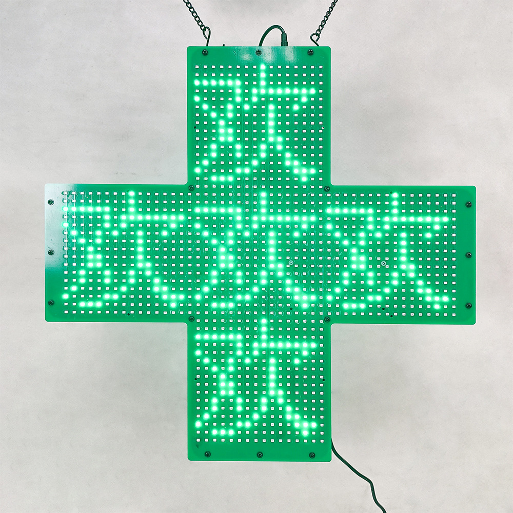 48cm Editable WIFI Cross Screen Simple Cross Indoor LED Cross Western Pharmacy Cross Screen