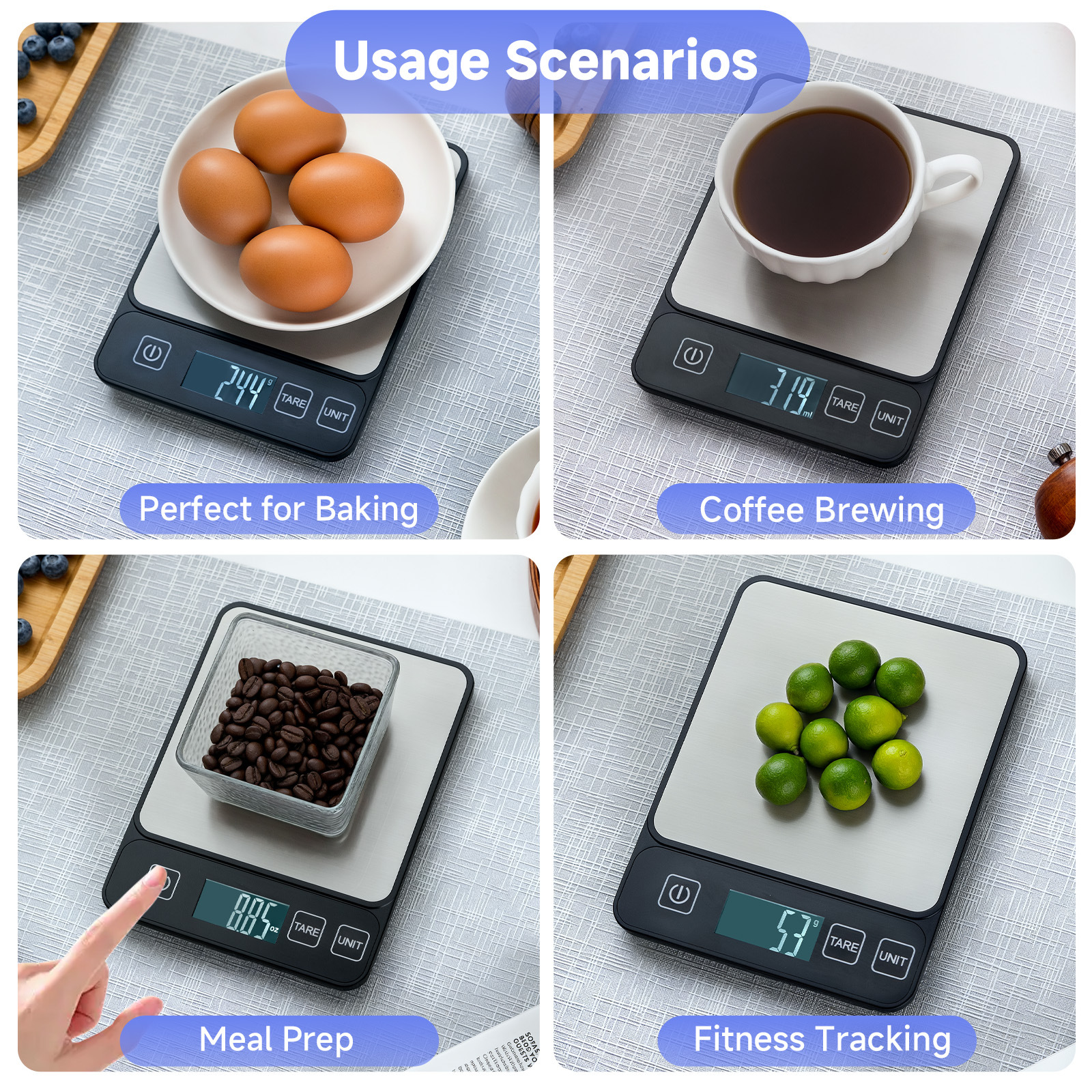 New 10kg household high-precision electronic kitchen scale baking scale food scale gram scale electronic scale kitchen scale
