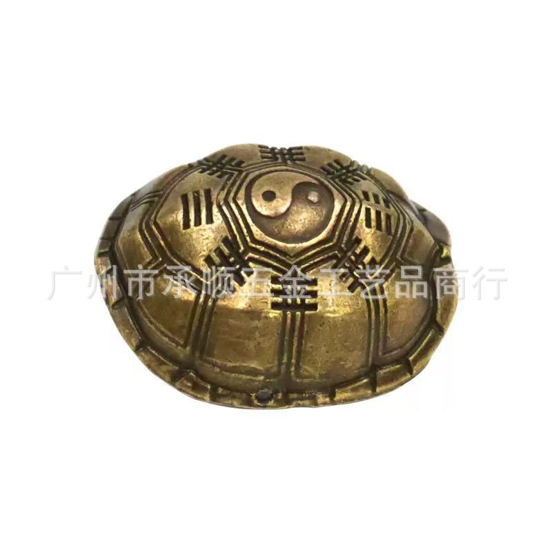 Brass Turtle Shell Bagua Turtle Shell Ornaments Home Accessories Toy Hand Piece Decompression Toy Hand Plate Turtle Shell Table Decoration