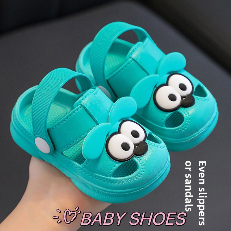 Children's slippers summer new cute bear baby girls' shoes boys' soft bottom non-slip home bathroom slippers