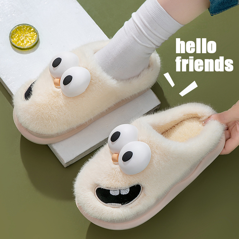 Хлопковые тапочки для женщин, новые, с толстым дном, домашние, нескользящие, теплые, плюшевые тапочки для мужчин