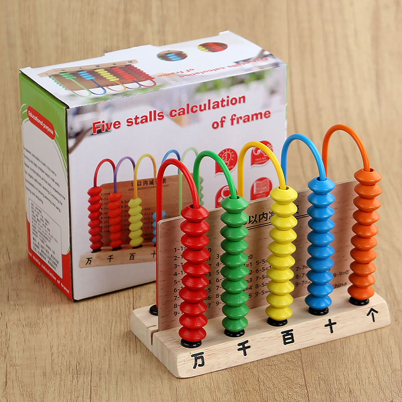 Five-gear counter primary school students' first and second grade mathematics teaching aids, counting tools, arithmetic, ten thousand five-element calculation framework learning tools