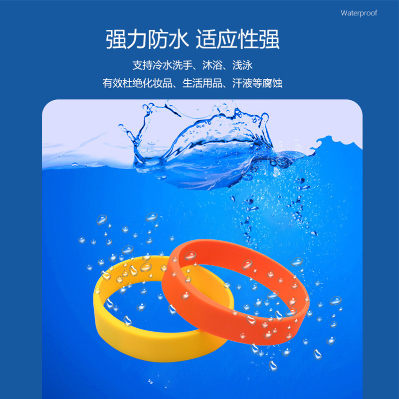 Customized Nfc Smart Silicone Wristband Ntag213 Chip Interconnection Smart Park Membership Management Silicone Bracelet