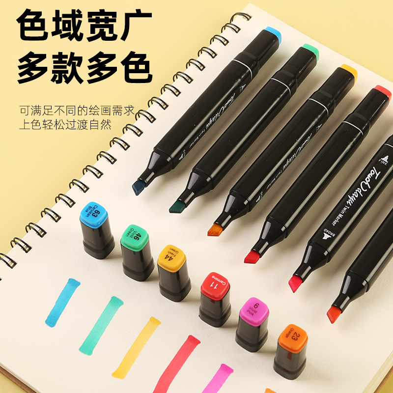 Wholesale touch double head marker pen alcohol oily watercolor pen children art special painting set factory