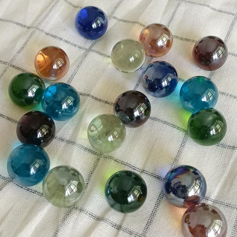 Marbles 22mm Glass Beads Wholesale Transparent Landscaping Game Machine Colorful Glass Beads Glass Balls Nostalgic Price