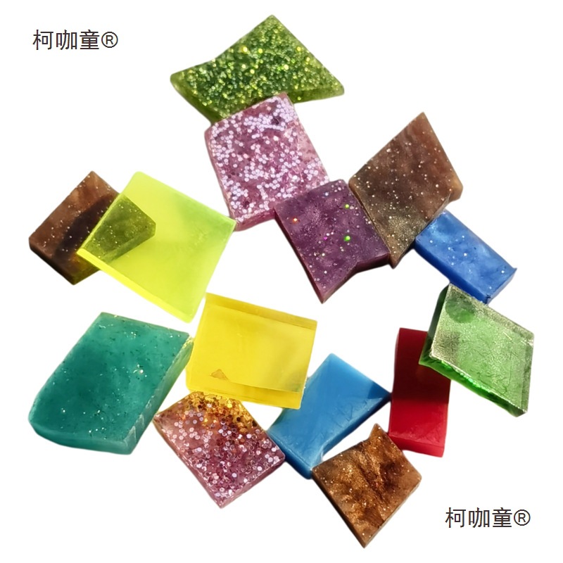 Special-Shaped Fragments Acrylic Mosaic Colorful Asymmetrical Free Stone Glass DIY Handmade Gift Material Metabo