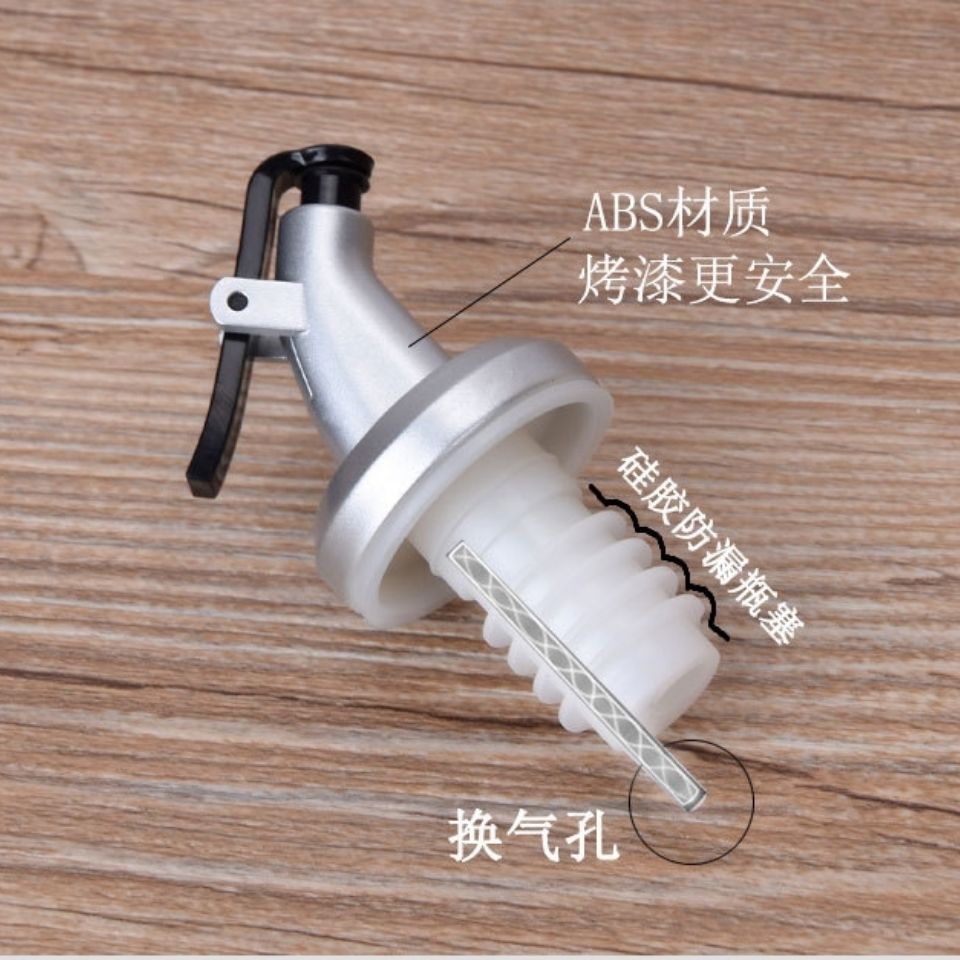 Condiment Oil Bottle Cap, Press-Type Oil Spout, Vinegar Bottle Pouring Spout, Sealing Cap, Oil Bottle and Wine Bottle Cap for Kitchen