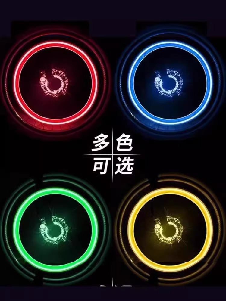 Bicycle valve light small accessories air nozzle mountain bike equipment hot wheels wheel night riding tire flash