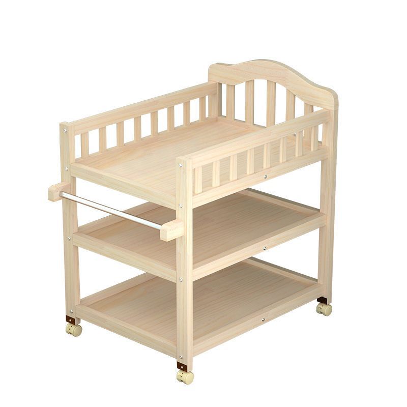 Newborn Solid Wood Baby Changing Table, Baby Care Table, Touch Table, Multi-Functional Splicing Movable Changing Table Factory