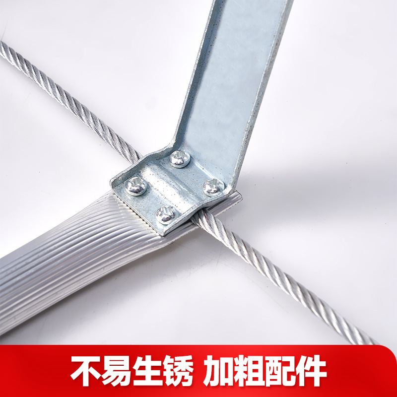 Aluminum Alloy Fire Ladder Stainless Steel Wire Rope Escape Ladder for Household Aerial Work Rescue Aluminum Alloy Rope Ladder