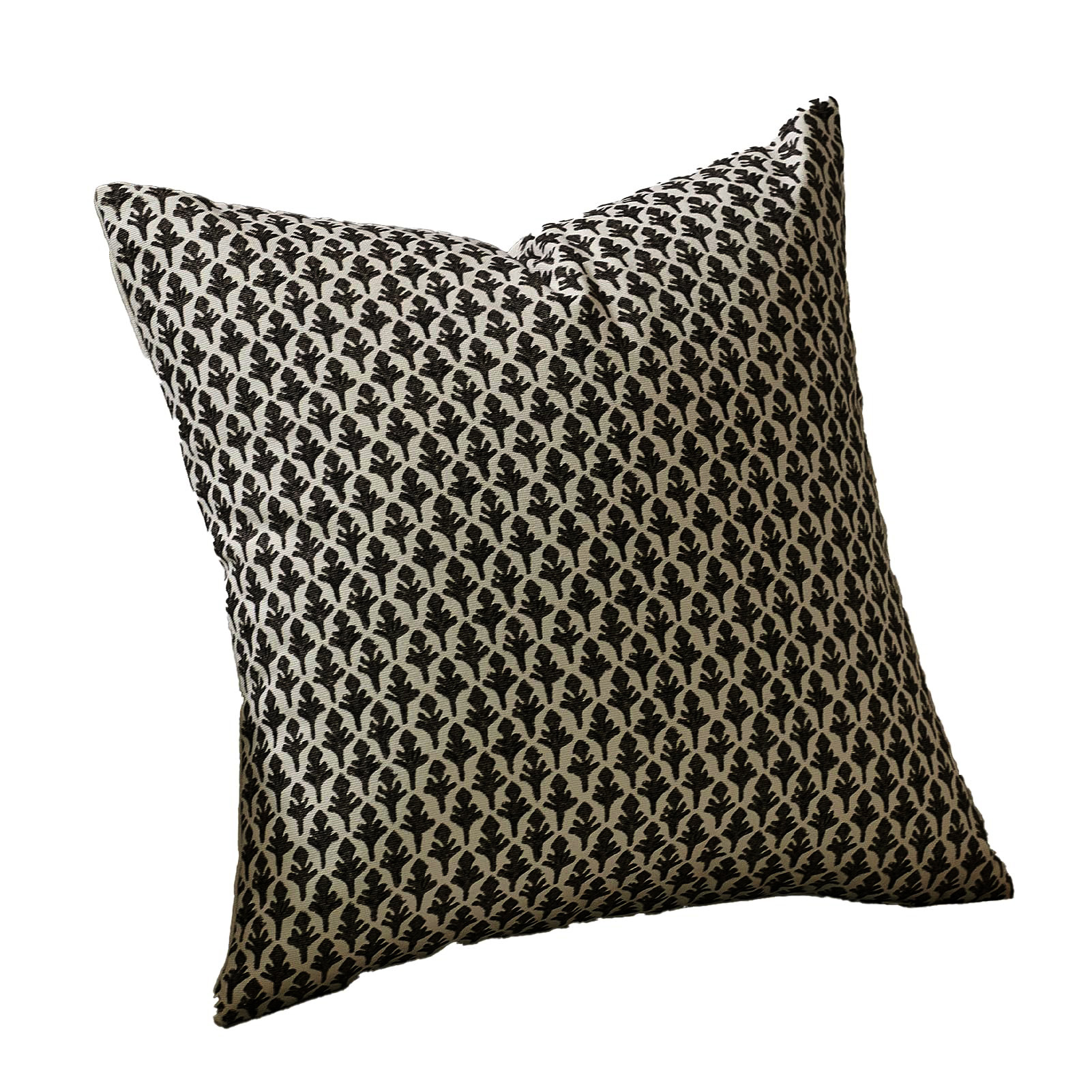 Spot Amazon Single-Sided Printing Design 45X45 Floral Black Pillowcase Retro Polyester Cotton Neutral Design Pillowcase