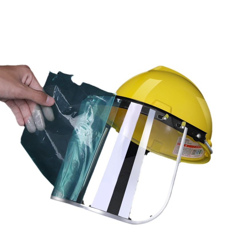 Manufacturer Wholesale Welding Protective Cover with Cap-Type Visor Pvc Protective Bracket Visor Polished Transparent Welding Array