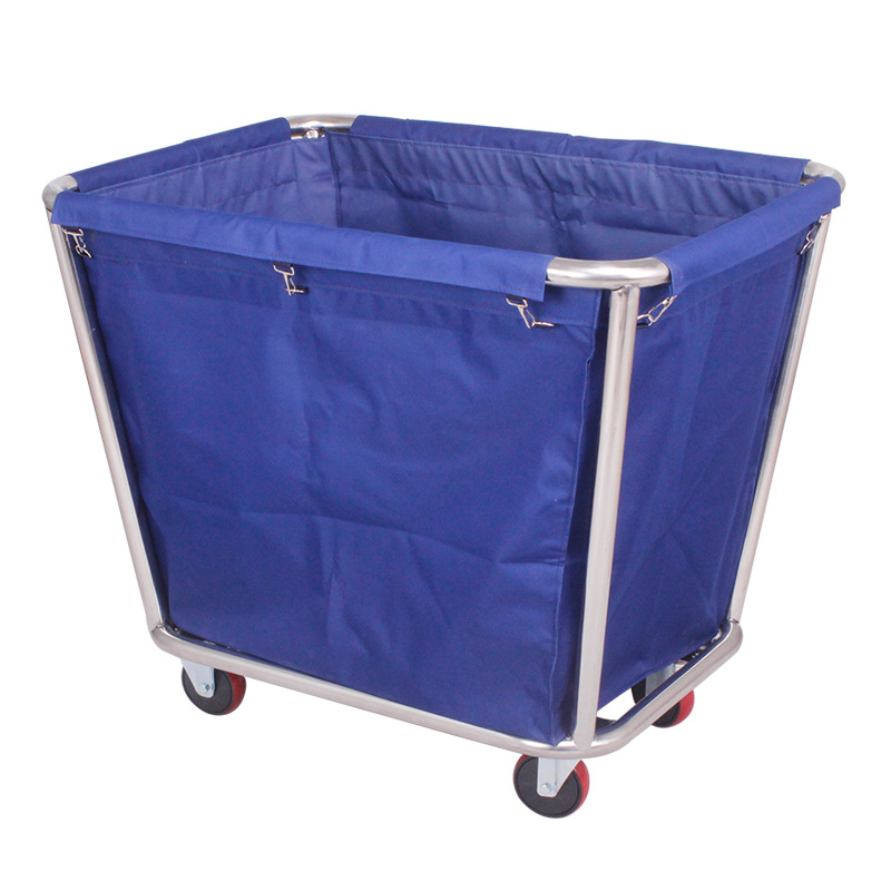 Cloth grass cart bag blue Brown beige work cart bag rectangular tapered cloth grass cart bag