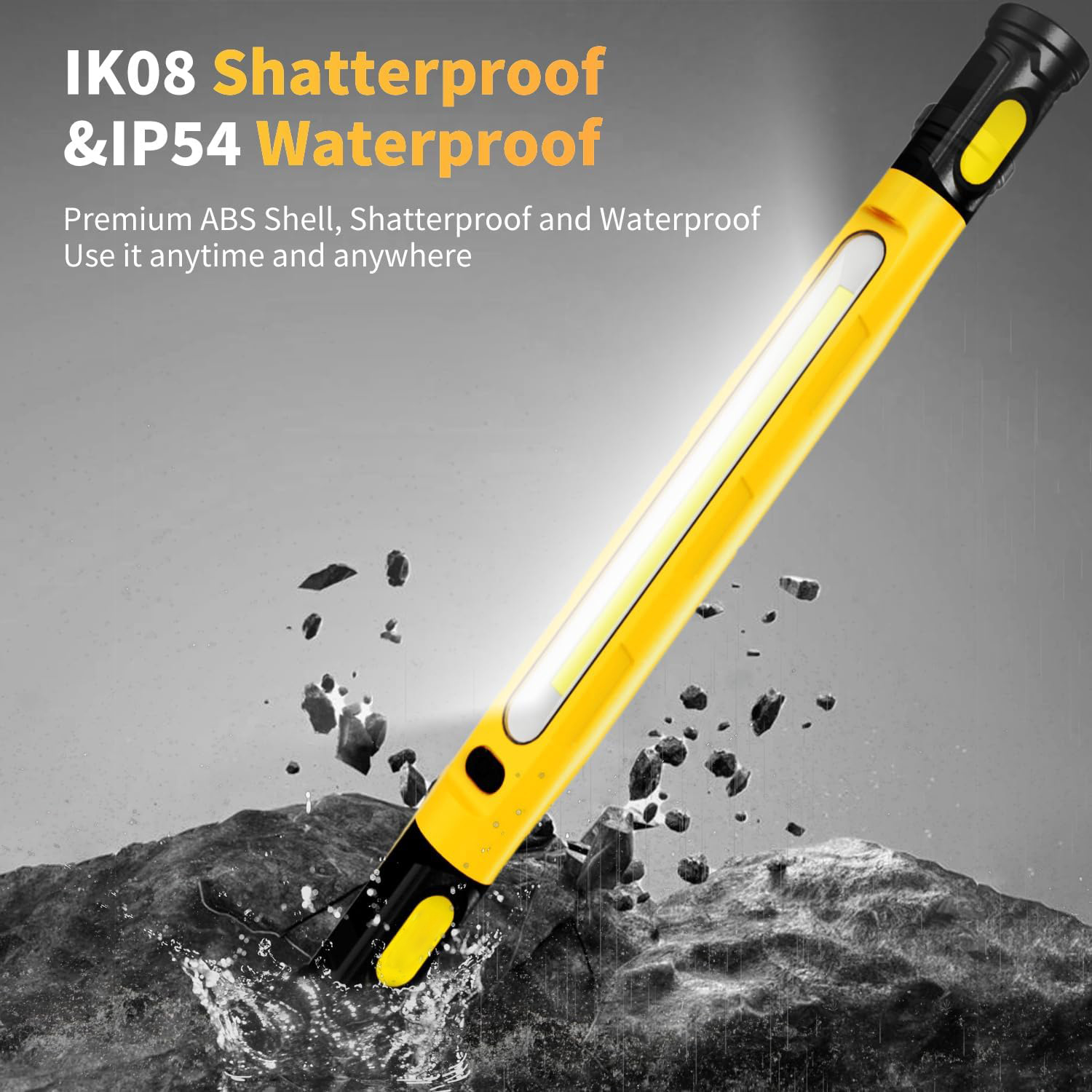 Multifunctional Magnetic Outdoor Lighting White and Yellow Light with Hook Warm Light Auto Repair Light Plastic Emergency Repair Work Light