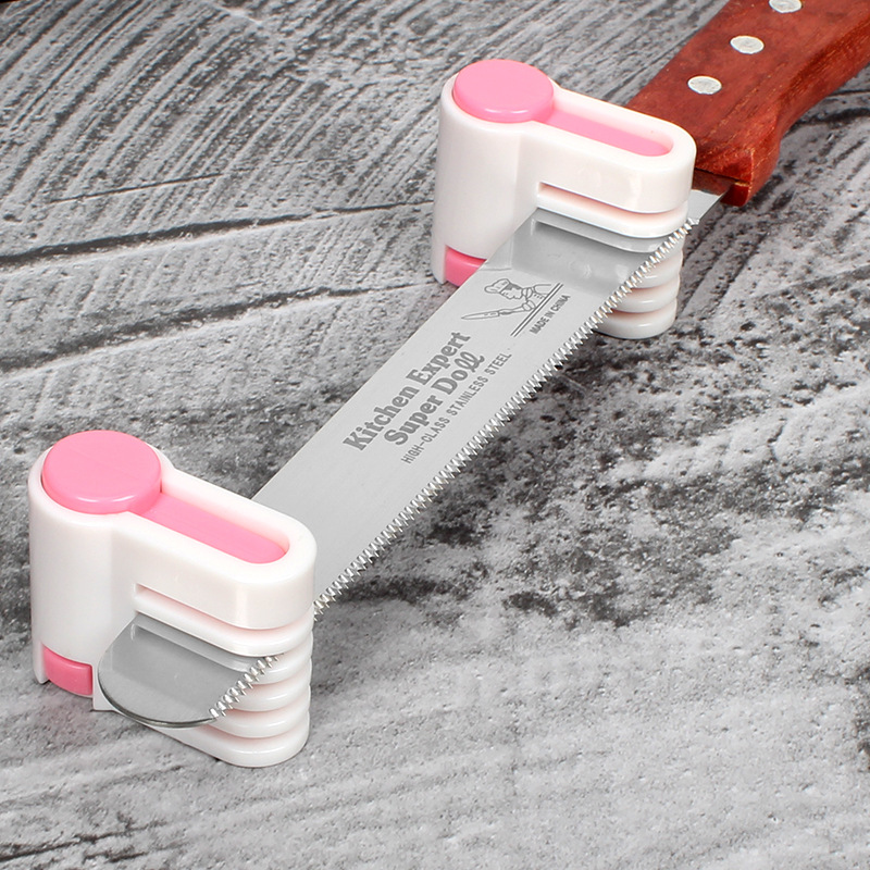 Wooden Handle Stainless Steel Serrated Bread Knife Baking Cake Cutter Layered Fine Tooth Toast Bread Tool