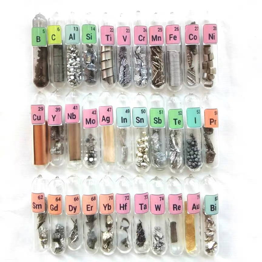 Chemical Elements Periodic Table Glass-Encapsulated Indium, Rhenium, Germanium, Iodine, Tin Single Elements Collection Beginner Chrome Manganese Antimony Tungsten Titanium Lead Combination