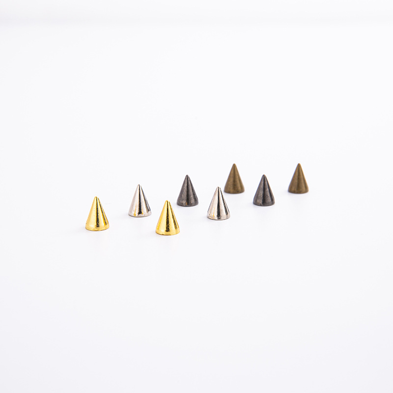 Bottom 7 × height 10mm pointed nail punk rivet bullet rivet tapered alloy screw base rivet manufacturer