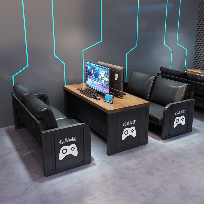E-Sports Room Host Sofa Computer Game Hall Internet Cafe Double Sofa Chair Shopping Mall Shop Commercial Table and Chair Nailed