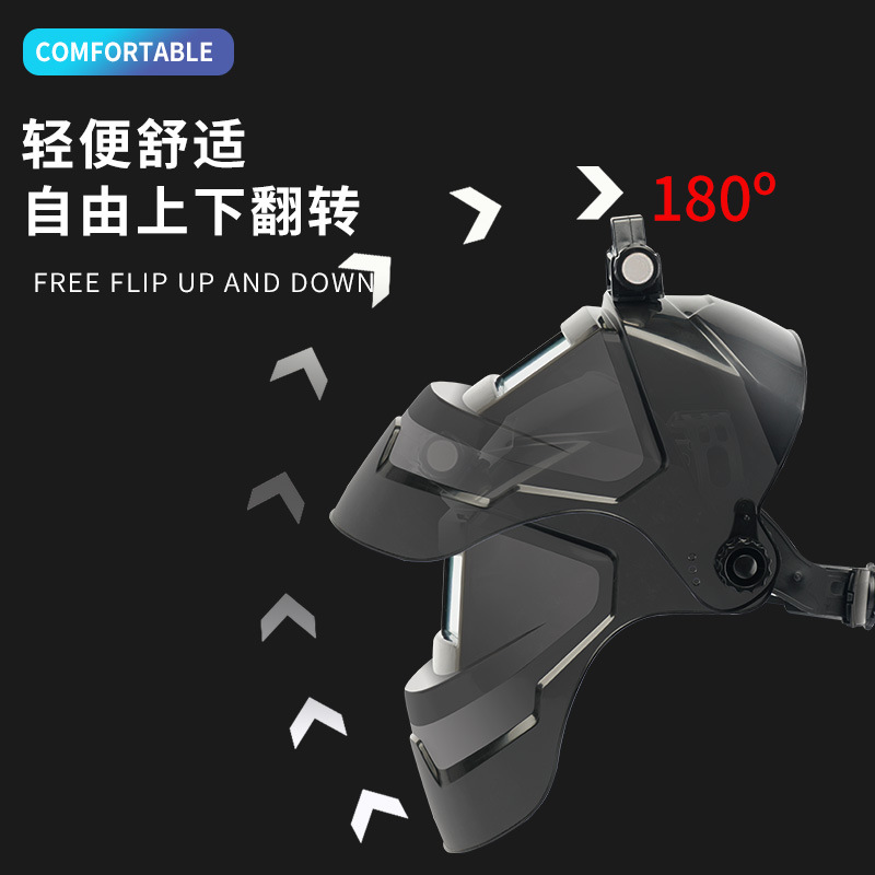 Welding Mask Solar Automatic Darkening Head-Mounted Argon Arc Welding Anti-Splash Welder Special Protective Welding Helmet