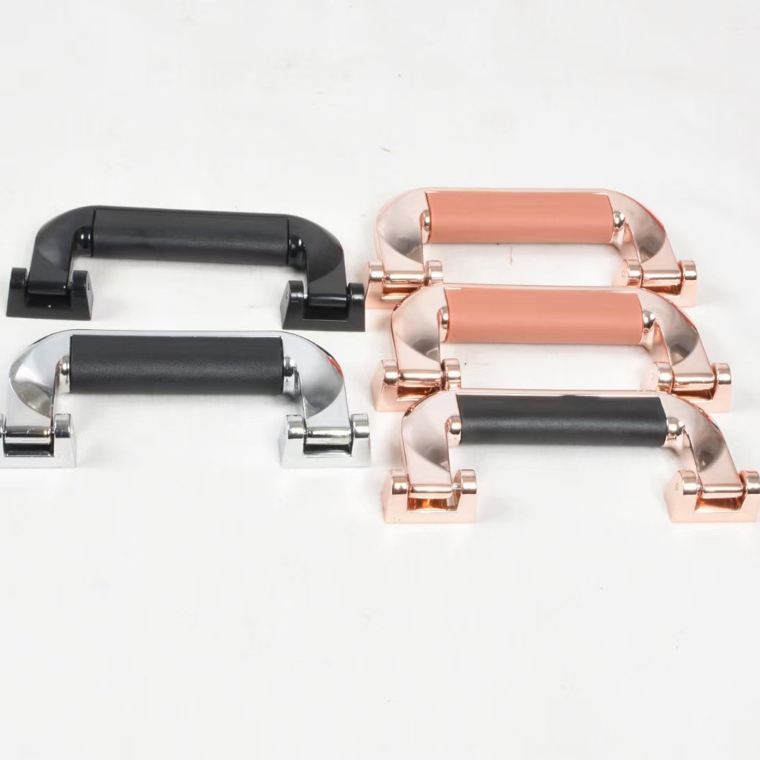 Customizable Water-Plated Uv-Plated New Material Plastic Electroplated Handle Luggage Gift Box Wooden Box with Screws and Color Matching