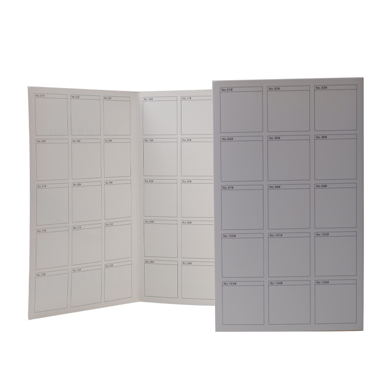 Wholesale Customized Textile Fabric Booklet Blank Spot Color Card Clothing Fabric Color Card Sample Booklet Cloth Card Multi-Fold
