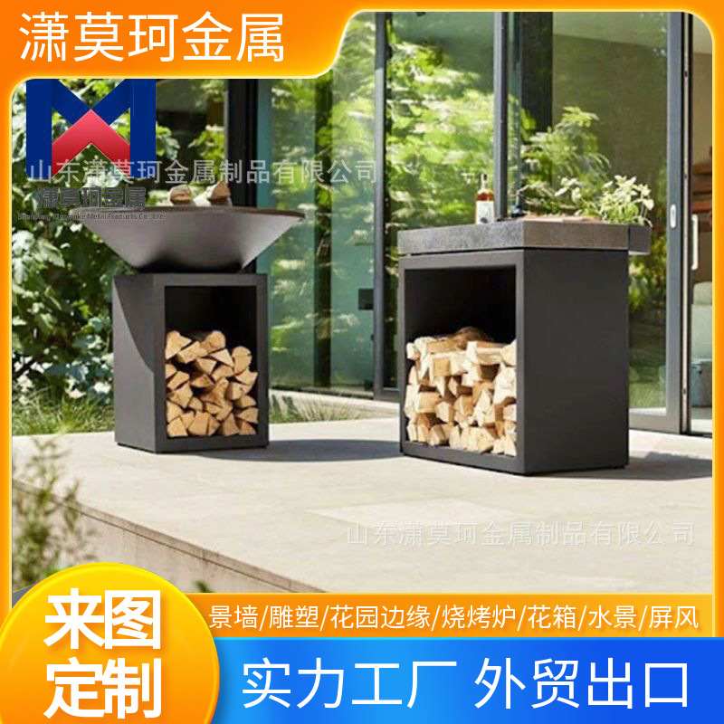 Кросс-бордерные продажи атмосферостойких стальных барбекю-печей, уличных стальных печей Koiton, древесных печей для двора