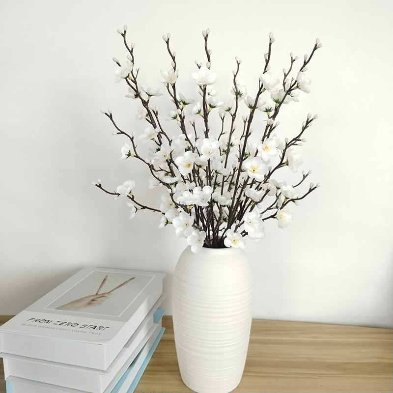Cross-Border Hot-Selling 54cm Simulated Plum Blossom Branch Mini Wintersweet Artificial Flower Fake Flower Chinese Home Decoration Ornaments Arrangement