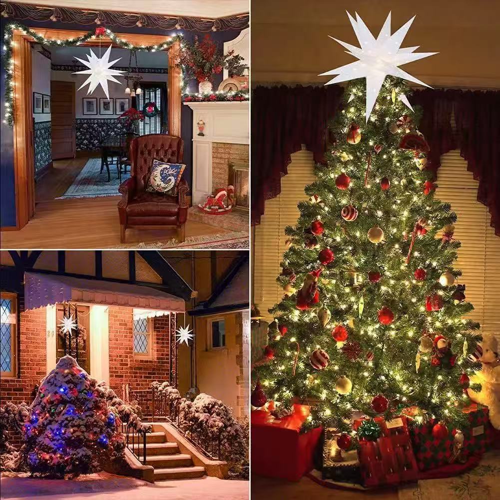 Кросс-бордерные рождественские огни 18-лучевая звезда для вечеринки уличные цветные огни для рождественской елки отельная барная декорация