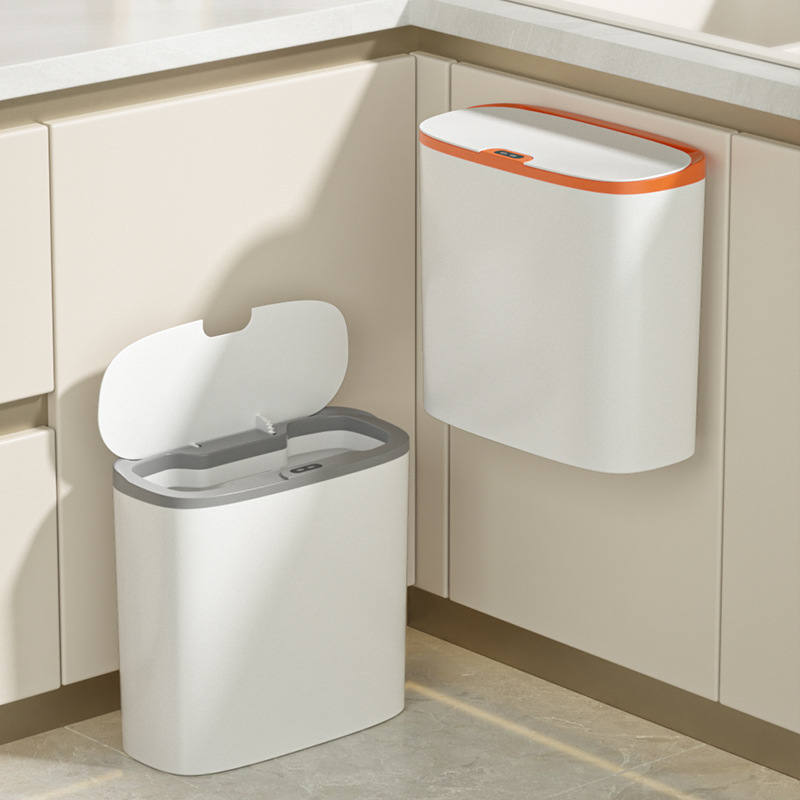 Slit Smart Trash Can, Quick Sensor, Easy to Put, Wall-Mounted Suspended Trash Can, Bathroom Sensor