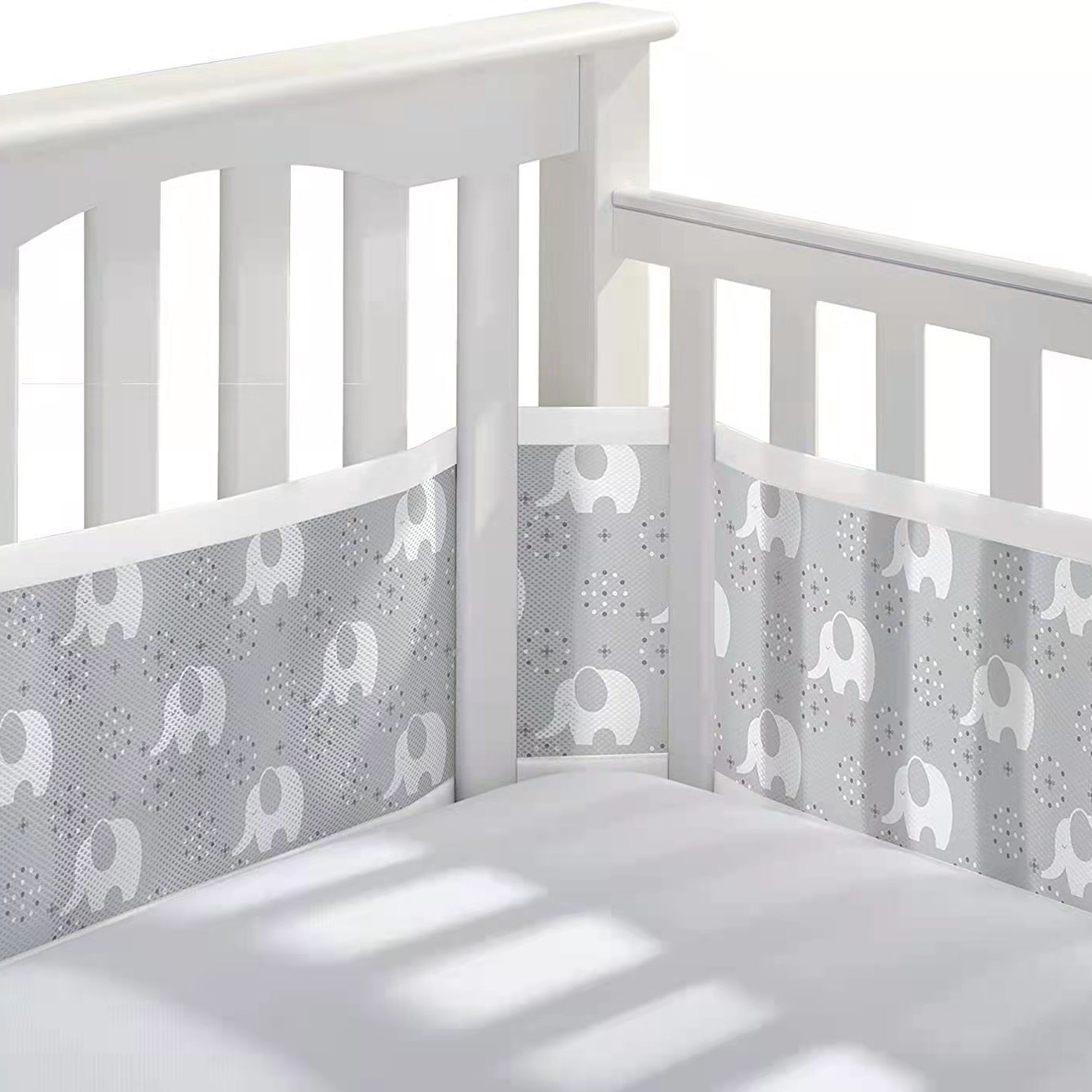 The same crib circumference four seasons 3D breathable anti-collision newborn guardrail removable and washable baby mesh bed fence
