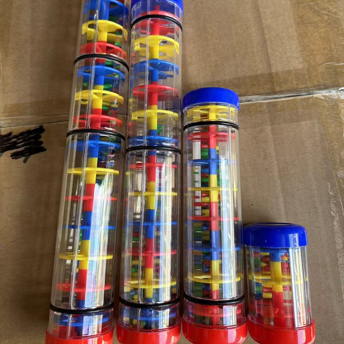 Музыкальный инструмент Орфа 4-секционный звуковой трубка дождя многоразмерный детский пластиковый звуковой трубка музыкальный инструмент