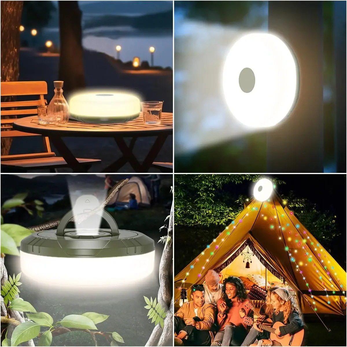 Storage Camping Lamp Tape Light String Super Long Endurance Tent Lamp Camping Lamp Hanging Lamp Lighting Atmosphere Lamp with Christmas Light