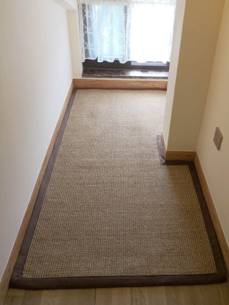 Thickened Natural Sisal Carpet Japanese Style Living Room Bedroom Chinese Zen Tea Room Cotton and Linen Woven Straw Linen Floor Mat