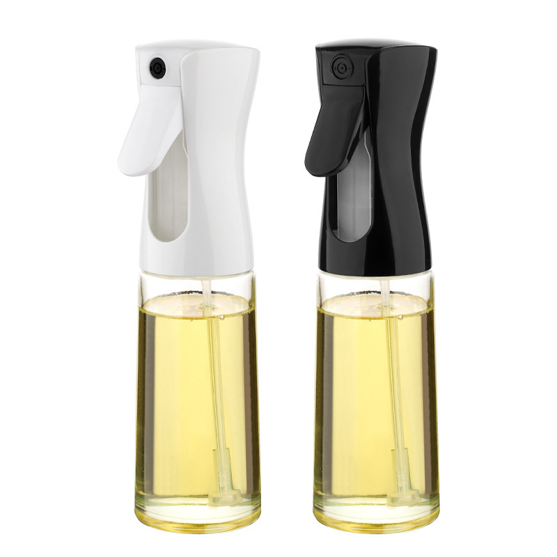 Hot-selling push-type oil spray bottle household seasoning bottle dustproof oil control bottle kitchen oil spray atomization bottle oil pot