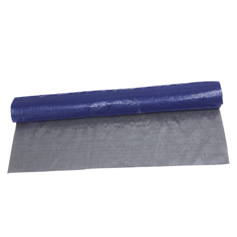 Thickened PE blue silver cloth tent shade cloth blue gray thickened rainproof cloth waterproof and dustproof blue plastic striped cloth