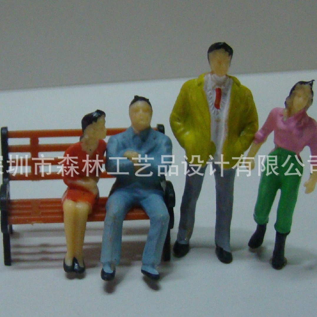 Train sand table model building materials small person micro landscape simulation character model decoration small color person