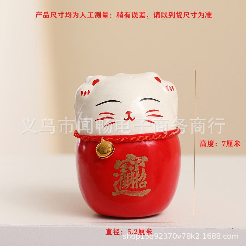Bring in Wealth and Treasure Cat Ornament Wholesale Creative Wedding Blessing Bucket Hug Bucket Bring in Wealth and Treasure Cat DIY Accessories