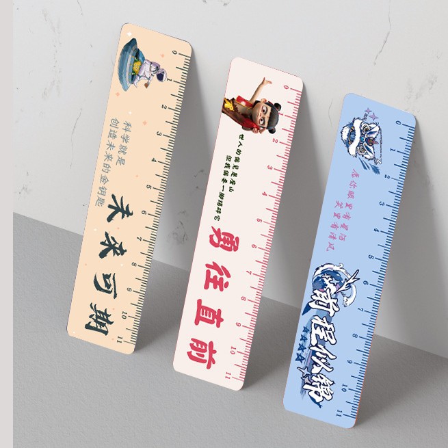 Custom Cartoon Celebrity Magnetic Book Sign Ruler Student Cute Inspirational Text Book Holder Magnetic Ruler Stationery Gift