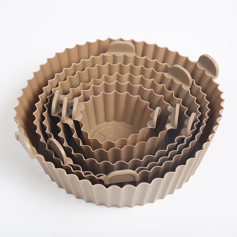 Cross-border silicone air fryer pad AIRFRYER air fryer bowl fryer silicone baking tray in stock wholesale