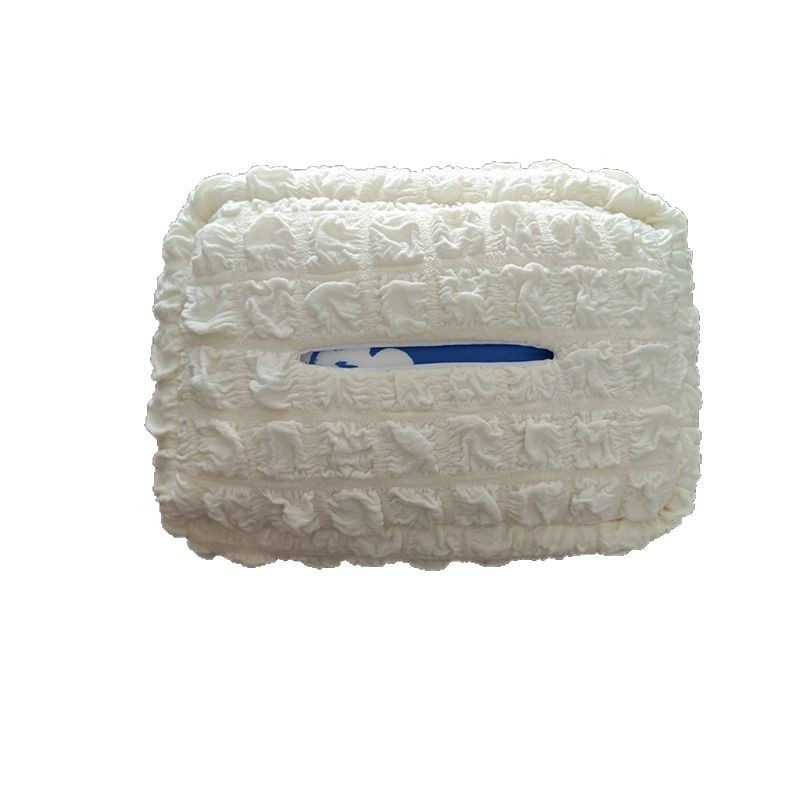 Car Tissue Box Car Interior Hanging Cute Car Storage Paper Box Advanced Decorations Hanging Fabric